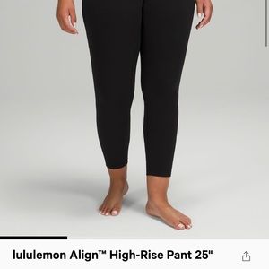 Lululemon Align High Rise -25 inseam
